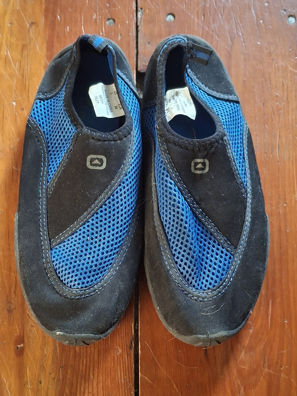 Black and Blue Slip-On Water Shoes